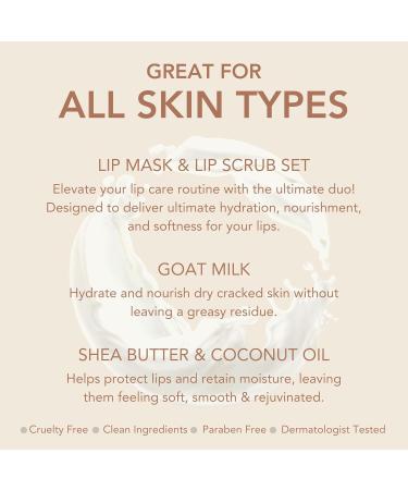 Dionis Goat Milk Sugar Polish & Butter Lip Mask Duo (Pack of 2) Sugar Lip Polish & Overnight Lip Mask - Buy Online on GoSupps.com