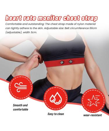 ASINFTER Heart Rate Monitor Chest Strap Replacement Band - Comfortable & Durable Fitness Accessory - Buy Online on GoSupps.com