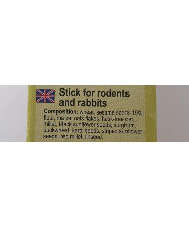 Double Pack 2x Hamster Rabbits Sticks Food SESAME SEEDS Flavor 115g Guinea Pig Rat Mouse Gerbil Rodents Animal Pet Vegetable Foods Treats Snacks with Hooks - Buy Online on GoSupps.com