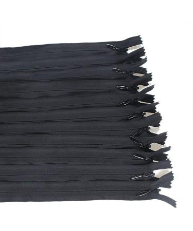 Leekayer 24 inch Black Nylon Coil Zippers - Pack of 20 | DIY Sewing Tools for Crafts - Buy Online on GoSupps.com