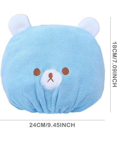 Buy Tshaoun 2-Piece Hair Turban Towel for Girls & Women - Microfiber Water-Absorbing Hair Wrap in Pink/Blue | Perfect for All Hair Types - Buy Online on GoSupps.com