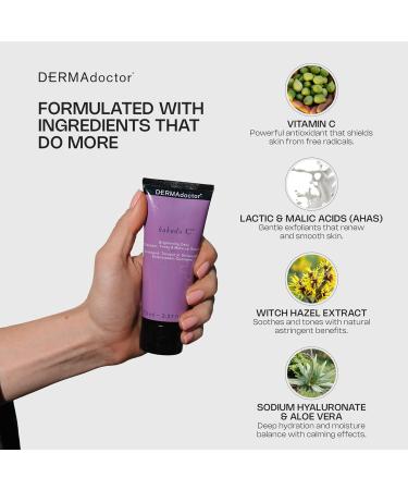 DERMAdoctor Kakadu C dermatologue formul la vitamine C claircissement quotidien 3 en 1 nettoyant exfoliant pour le visage nettoyant pour le visage nettoyant pour le visage d maquillant - Buy Online on GoSupps.com
