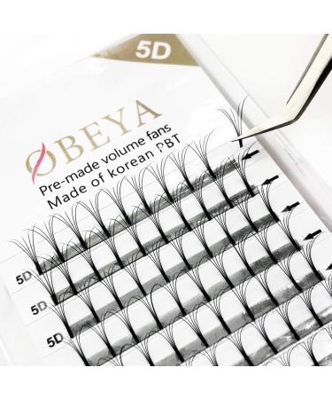 Obeya 5D Premade Volume Fans - C Curl Silk Lashes 0.10mm 9-16mm Mix for Natural & Soft Eyelash Extensions - Buy Online on GoSupps.com