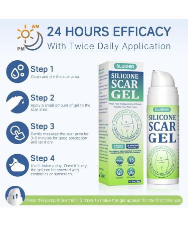 SLUKHIG Scar Cream Silicone Scar Gel Cream for Surgical Scars Removal Cream for Old & New Scars - 1.76 OZ - Buy Online on GoSupps.com