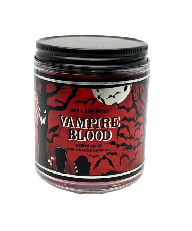 Bath & Body Works 1-Wick Candle w/Essential Oils - 7 oz -Halloween Scent (Vampire Blood) Label Artwork Varies
