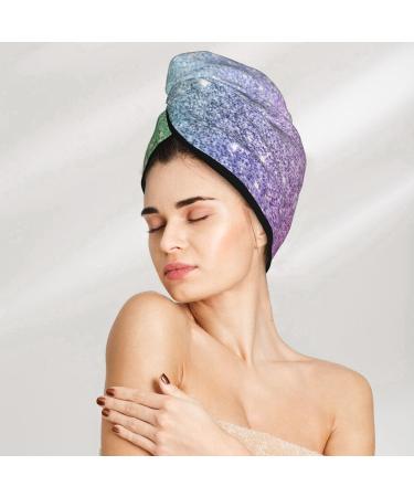 Super Absorbent Glitter Microfiber Hair Towel Wrap - Quick Dry Coral Velvet Cap for All Hair Types - Buy Online on GoSupps.com