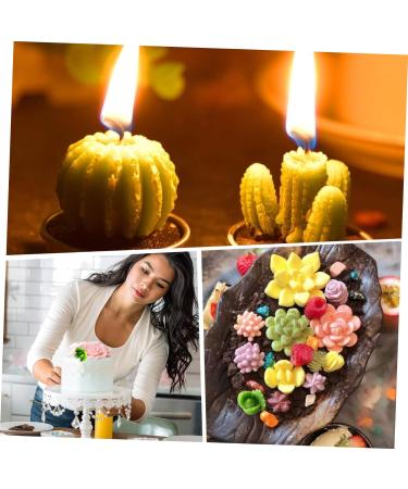 3pcs Silicone Mold Candle Molds Soap Mold Simulation Succulent Plants Molds Aromatherapy Candle Mold Handmade Soap Making Mold Scented Candle Mold Silica Gel Epoxy Abrasives Transparent 4.9X4.5X2.9CM - Buy Online on GoSupps.com