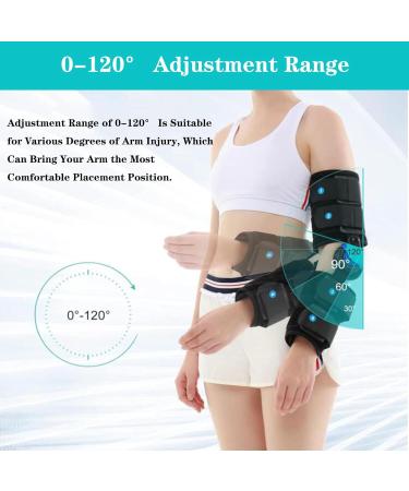 SFKLYU Adjustable Hinged Elbow Brace for Postoperative Recovery | Arm Splint for Ligament & Tendon Support - Left Arm - Buy Online on GoSupps.com