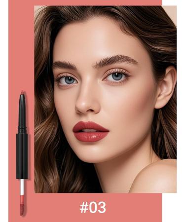 bark Erinde 2in1 Lip Gloss & Lip Liner Double Cup Liquid Texture Lipstick Matte Color Lip Glaze Long Lasting NonStick Lip Liner Waterproof Lip Liner 103 - Buy Online on GoSupps.com