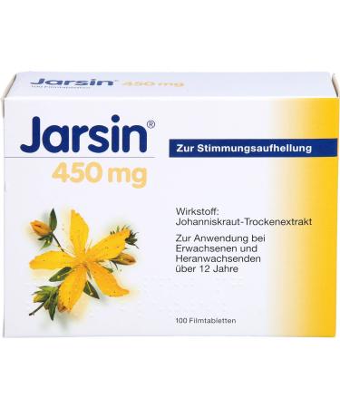 Jarsin 450 mg with slight depressed moodsVegetable mood lighter with St. John's wort dry extract |For adults and adolescents aged 12 and over100 covered tablets