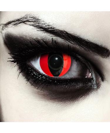 Design lenses colored red cat eyes Halloween costume contact lenses 1 pair (2 pieces) soft snakes color lenses without strength red cateye "