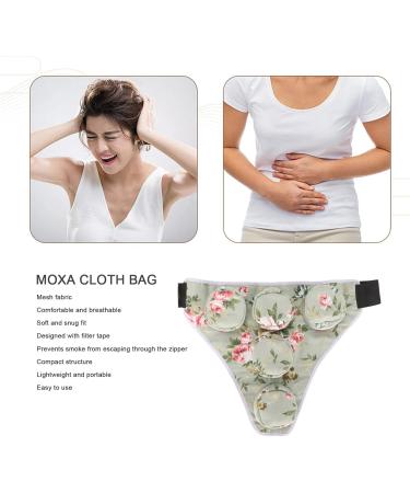 Buy Moxa Fabric Bag - Green Moxibustion Bag Multifunctional Smoke-Free Portable Waist Protection for Men & Women - Buy Online on GoSupps.com