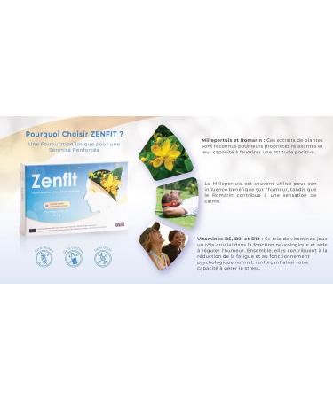ZENFIT FYTO - Daily Mood and Energy Support Well-Being with St. John's Wort Rosemary B Vitamins - Natural Food Supplement for Optimal Balance and Well-Being 30 Tablets - Buy Online on GoSupps.com