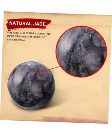 Minkissy 6-Piece Natural Jade Fitness & Rehabilitation Balls | Massage & Trigger Balls for Seniors | Baoding Health Balls for Elderly Wellness - Buy Online on GoSupps.com