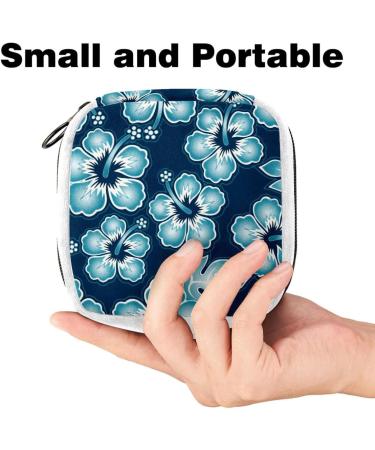 GIAPB Sanitary Napkin Storage Bag Period Bag Tampon Bag Makeup Bag Pad Pouch Tropical Blue Hibiscus Flower Color3451 - Buy Online on GoSupps.com