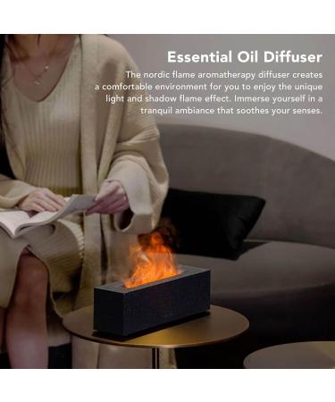 Nordic Flame Essential Oil Diffuser - Large Capacity Aromatherapy Humidifier for Home & Office (Black - Buy Online on GoSupps.com