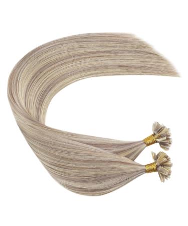 UGEAT U Tip Real Hair Extensions 60cm P18/613 Ashblond - 50g 50 Strands Keratin Bonding - Buy Online on GoSupps.com