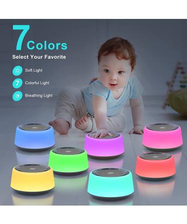 White Noise Machine with 30 Soothing Sounds, 7 Color Night Light, Timer & Memory - Grey - Buy Online on GoSupps.com