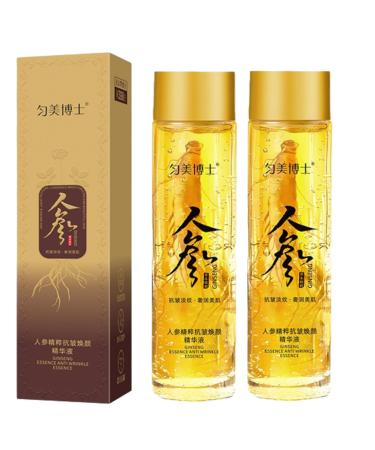 Ginseng Extract Anti Wrinkle Serum Ginseng Peptide Anti Aging Serum Ginseng Extract Liquid Ginseng Cleansing Oil Korean Red Ginseng Serum Anti Aging Face Essence Water (2bottle)