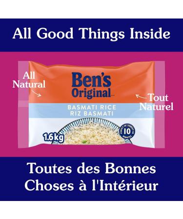 BEN'S ORIGINAL Basmati Rice 1.6kg Bag Basmati 1.6 kg (Pack of 1) - Buy Online on GoSupps.com
