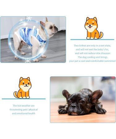 Nivofu Summer Dog Shirt | Cooling Vest for Dogs | Soft & Breathable UV Protection Pet T-Shirt | Blue Sleeveless Vest for Small & Medium Dogs/Cats (L) - Buy Online on GoSupps.com