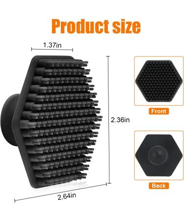 SULIVES Silicone Face Scrubber Brush - Soft Bristle Manual Facial Cleansing Exfoliator for Pores - Skin Care for Men & Women - Bath Shower & Makeup Set (Black) - Buy Online on GoSupps.com