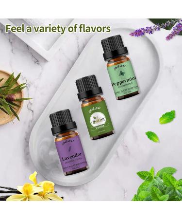 Vanilla Lavender Peppermint Essential Oils Set 100% Pure Premium Grade Natural Aromatherapy Oil Gift kit for Diffusers Home Care Candle Making Fragrance Aromatherapy Humidifiers Vanilla + Lavender + Peppermint 10.00 ml (Pack of 3) - Buy Online on GoSupps.com