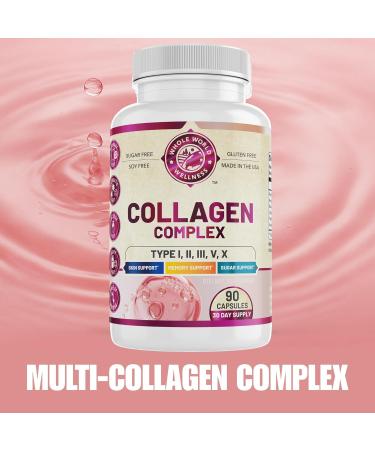 WHOLE WORLD WELLNESS Collagen Complex Supplement | Supports Skin Hair & Nails, Energy & Memory | Non-GMO, Gluten Free, Dairy Free | 90 Capsules | Made in The USA. - Buy Online on GoSupps.com