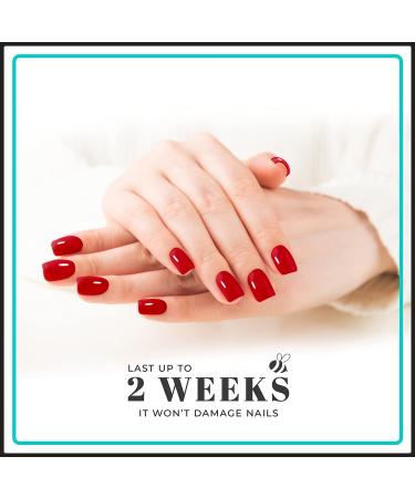 Semi Cured Gel Nail Strips - Long Lasting Red Nail Polish Stickers - Easy Application - Compatible with UV Nail Lamp - Buy Online on GoSupps.com