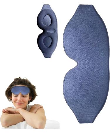 Buy Adjustable Blackout Eye Mask for Side Sleepers - Perfect Travel Sleep Aid & Meditation Blindfold - Cozy Sleep Mask in Blue - Buy Online on GoSupps.com
