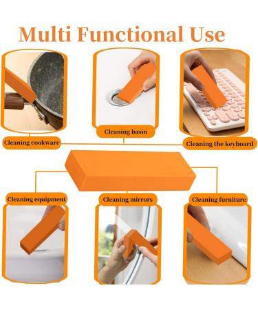 Powerful Limescale Rust Eraser - Stainless Steel Cleaning Artifact for Kitchen & Bathroom Surfaces - Yellow - Buy Online on GoSupps.com