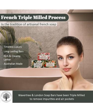 Wavertree & London Trio Gift Box - 3 Natural Soap Bars (7oz) - Japanese Plum French Pear Sicilian Orange - Moisturizing Triple Milled Soap for All Skin Types - Buy Online on GoSupps.com