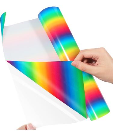 WRAPXPERT Rainbow HTV Heat Transfer Vinyl Roll 12x6ft - Easy Weed Iron on Vinyl for T-shirts - PU Vinyl, Compatible with All Cutting Machines - 01 Rainbow - Buy Online on GoSupps.com