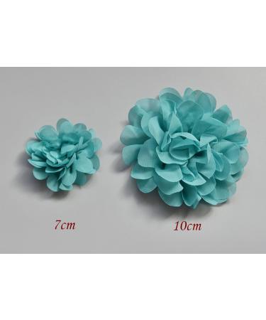 PrettyBoutique Girls Kids Women Chiffon Flower Hair Clip Alligator Clip Party Wedding (7cm Teal) - Buy Online on GoSupps.com