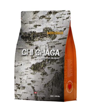 Premium Organic Chaga Mushroom Chunks - 8 oz of Authentic 100% Wild Harvested Canadian Chaga Tea - Superfood