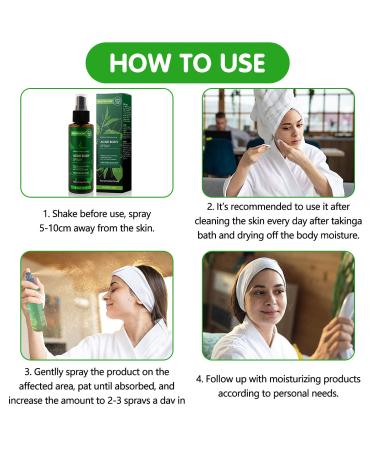 Best Acne Treatment Spray with Organic Tea Tree Oil - Clear Acne on Face Body & Back | 4.3 OZ Skin Care Solution - Buy Online on GoSupps.com