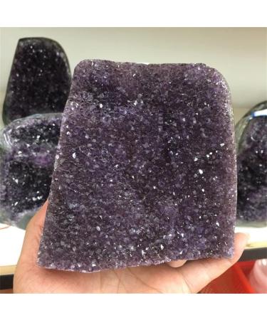 Home Decoration Natural Amethyst Quartz Crystal Cluster Specimen Stones ZJGIDTEM (Size : 450-500g)