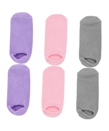 Anneome Essential Oil 3 Pairs Foot Gel Socks Casual Socks Vegetable Gel Keep Warm Essential Oils