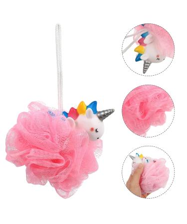Minkissy 2Pcs Unicorn Shower Loofah - Exfoliating Bath Mesh Pouf Balls for Kids & Adults - Pink Unicorn Body Scrubber - Buy Online on GoSupps.com