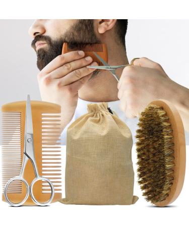 Beard Growth and Grooming Kit with Beard Oil and Balm - Christmas Gifts for Men - Orange Beard Kit with Wash, Comb, and Brush - Buy Online on GoSupps.com