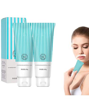 Skinetic Peach Fuzz Hair Removal Cream - Upper Lip Hair Removal Cream for Women Gentle & Soothing Hair Removal for Face Body Facial Mustache Lip Hair Fine Hair (2-PCS)