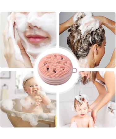Silicone Face Brush Super Soft Cleaning Scrubber | Face Wash Scrub Exfoliator Brush Manual Handheld Face Skincare for Cleaning Wobblo Pink - Buy Online on GoSupps.com