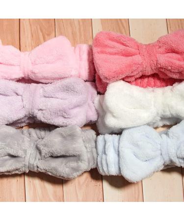 6 Pcs Spa Headband Wrist Washband Set | Prevent Spills | Towel Wristbands for Women and Girls | White+Gray - Buy Online on GoSupps.com