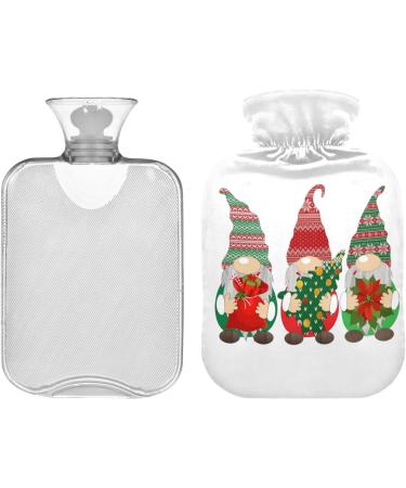 Gnomes Christmas Hot Water Bottle with Cover | 2L Pain Relief Heating Pad for Adults - Perfect for Winter Comfort - Buy Online on GoSupps.com