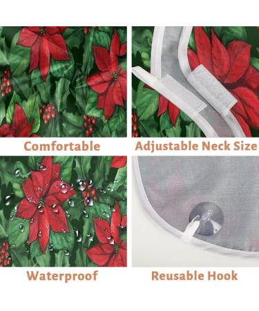 Christmas Flower Leaf Beard Bib Apron - Non-Stick Waterproof Hair Catcher for Men | Perfect Grooming Gift - Buy Online on GoSupps.com