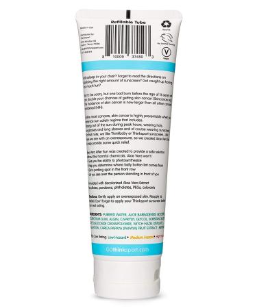 Thinksport Kids Aloe Vera After Sun Relief Gel - Natural Sunburn Solution for Children | Hydrating & Soothing 8oz - Buy Online on GoSupps.com