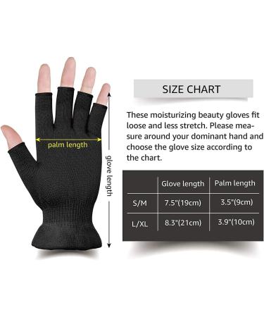 MIG4U Fingerless Moisturizing Beauty Gloves - 3 Pairs (S/M) for Eczema, Dry Hands, SPA, and UV Protection - Buy Online on GoSupps.com