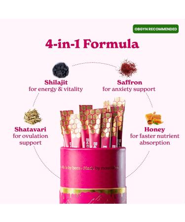BetterAlt SHE-Lajit Strawberry Honeysticks|Shilajit for Women with Shatavari & Saffron for hormonal Balance & Energy Boost|Tasty Shilajit Honeysticks with Goodness of Pure Himalayan Shilajit|30 Sticks She-Lajit Honeysticks - Buy Online on GoSupps.com