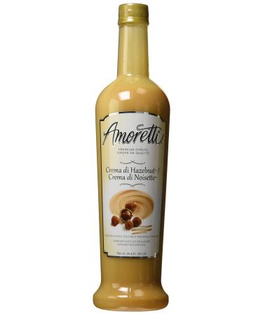 Amoretti Premium Crema Di Hazelnut Syrup 25.4-Fluid-Ounce Bottle