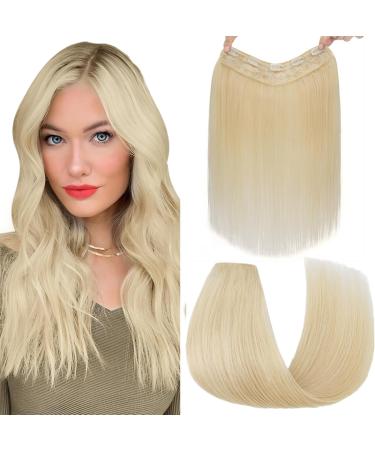 Benehair Clip in Human Hair Extensions One Piece Real Human Clip in Hair Extensions 14 Inches 55g Blonde Real Human Hair Extension Upgraded V Type Clip in Hair Extension for Women #60 14Inches Platinum Blonde #60 - Buy Online on GoSupps.com